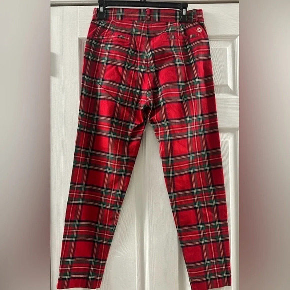 CASTAWAY NANTUCKET ISLAND Ankle Capri Stretch Twill Plaid Pants - Picture 4 of 11